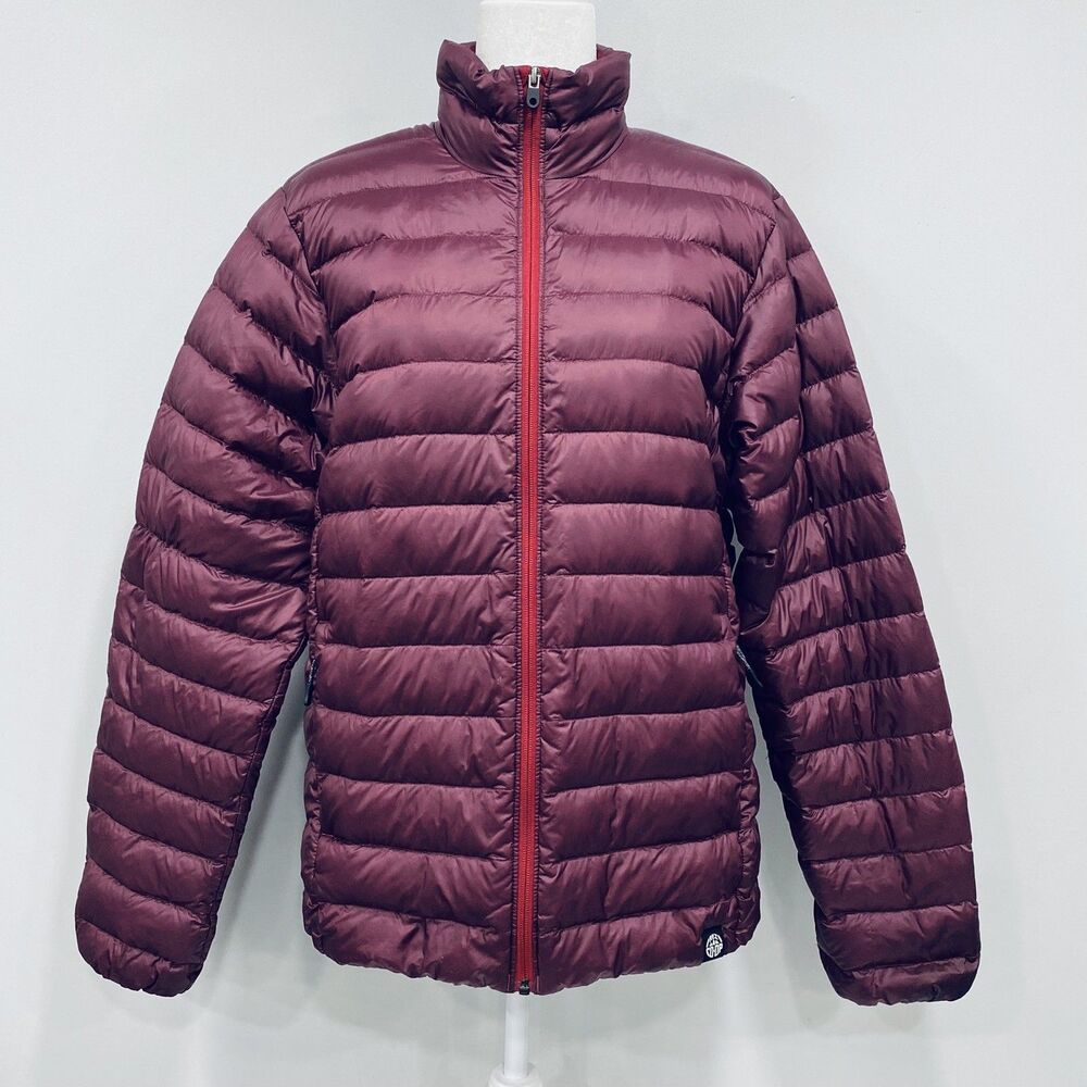 REI Co-Op Womens M Purple 650 Down Puffer Jacket Coat Light Packable Lined Zip